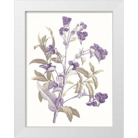 Lavender Flowers White Modern Wood Framed Art Print by Grey, Jace