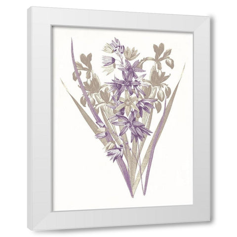 Lavender Flowers Three White Modern Wood Framed Art Print by Grey, Jace