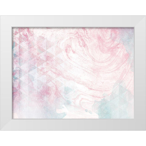 Ice Cream Galaxy Triangles White Modern Wood Framed Art Print by Grey, Jace