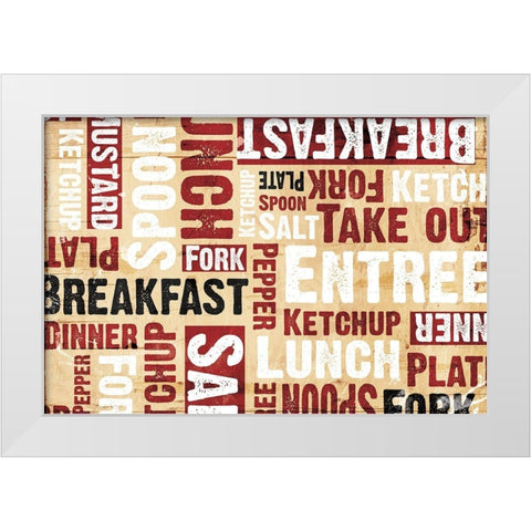 Breakfast Lunch White Modern Wood Framed Art Print by Grey, Jace