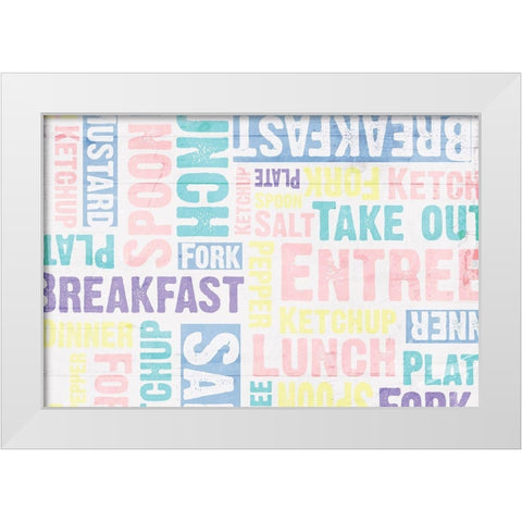 Breakfast Lunch Soft White Modern Wood Framed Art Print by Grey, Jace