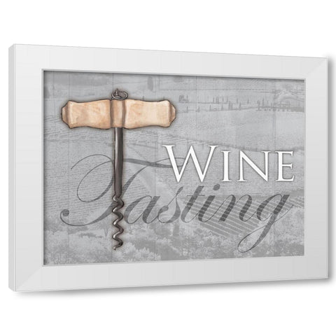 Soft Wine Tasting White Modern Wood Framed Art Print by Grey, Jace