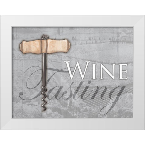 Soft Wine Tasting White Modern Wood Framed Art Print by Grey, Jace