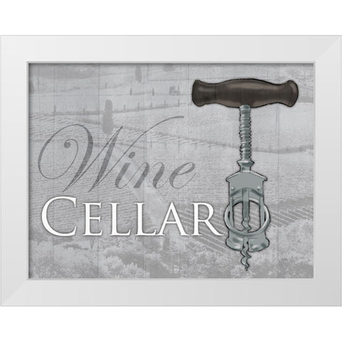 Soft Wine Cellar White Modern Wood Framed Art Print by Grey, Jace