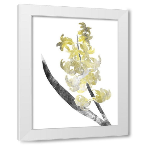 Single Flower Grey Yellow White Modern Wood Framed Art Print by Grey, Jace