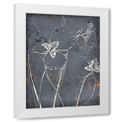 Cool Fall Flowers White Modern Wood Framed Art Print by Grey, Jace