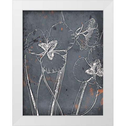 Cool Fall Flowers White Modern Wood Framed Art Print by Grey, Jace