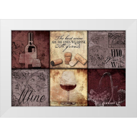Best Wine White Modern Wood Framed Art Print by Grey, Jace