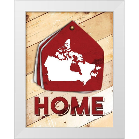 Canada Home Color Swatch White Modern Wood Framed Art Print by Grey, Jace
