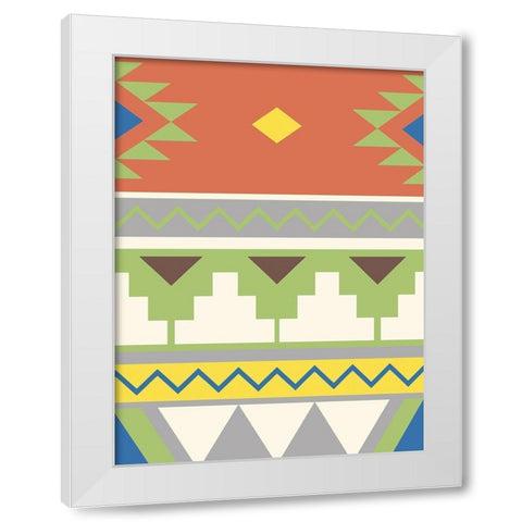 Aztec Calm White Modern Wood Framed Art Print by Grey, Jace