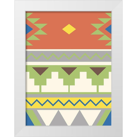 Aztec Calm White Modern Wood Framed Art Print by Grey, Jace