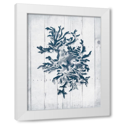Coral White Wood Third White Modern Wood Framed Art Print by Grey, Jace