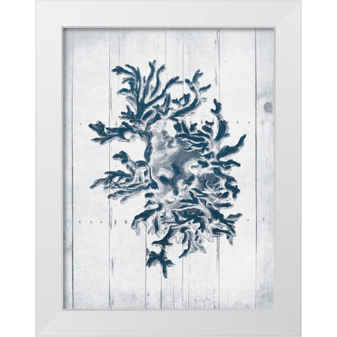 Coral White Wood Third White Modern Wood Framed Art Print by Grey, Jace