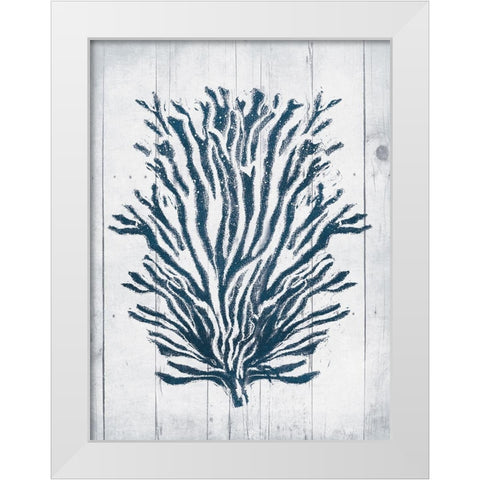 Coral White Wood Forth White Modern Wood Framed Art Print by Grey, Jace