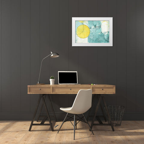 Shape Abstractions White Modern Wood Framed Art Print by Grey, Jace