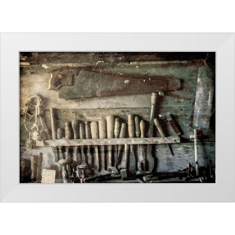 Tool Shed White Modern Wood Framed Art Print by Grey, Jace