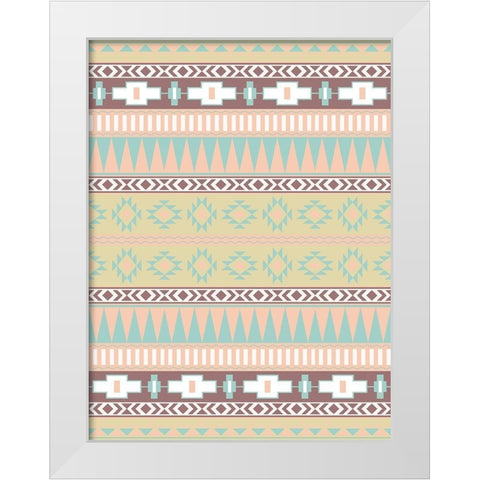 Fun Aztec Pattern Mate White Modern Wood Framed Art Print by Grey, Jace
