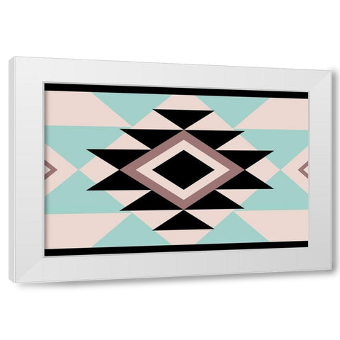 Aztec Muted Two White Modern Wood Framed Art Print by Grey, Jace