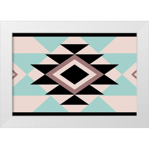 Aztec Muted Two White Modern Wood Framed Art Print by Grey, Jace