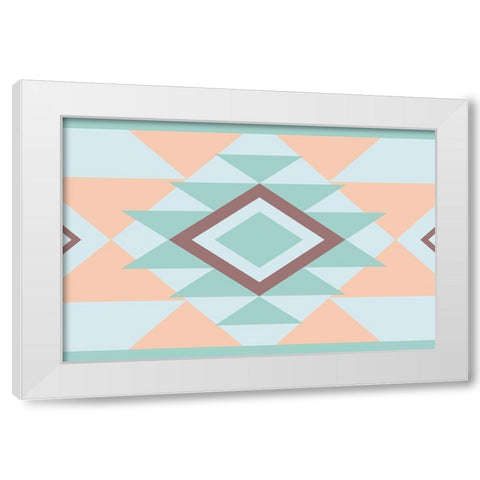 Aztec Calm Three White Modern Wood Framed Art Print by Grey, Jace