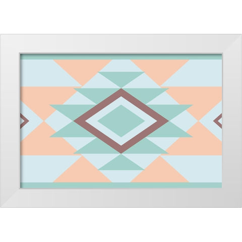 Aztec Calm Three White Modern Wood Framed Art Print by Grey, Jace