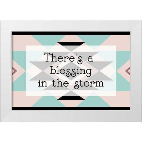Blessing in The Storm White Modern Wood Framed Art Print by Grey, Jace