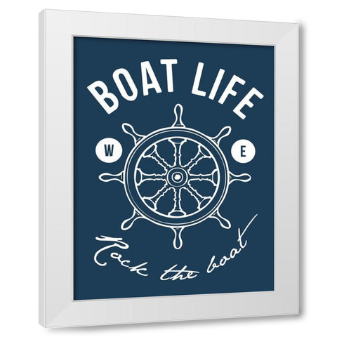 Rock The Boat White Modern Wood Framed Art Print by Grey, Jace