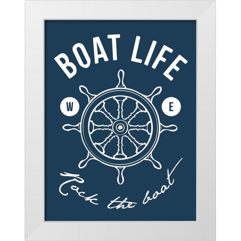 Rock The Boat White Modern Wood Framed Art Print by Grey, Jace