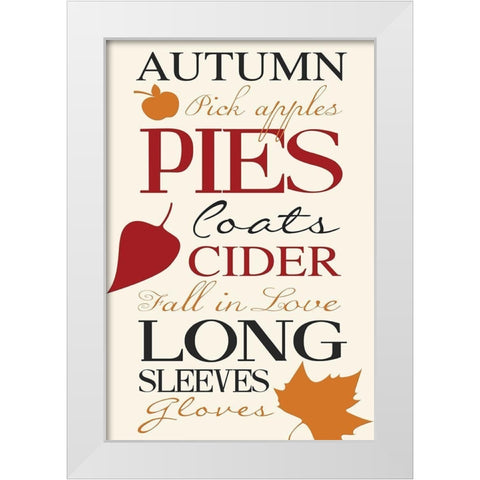 Autumn Fall White Modern Wood Framed Art Print by Grey, Jace