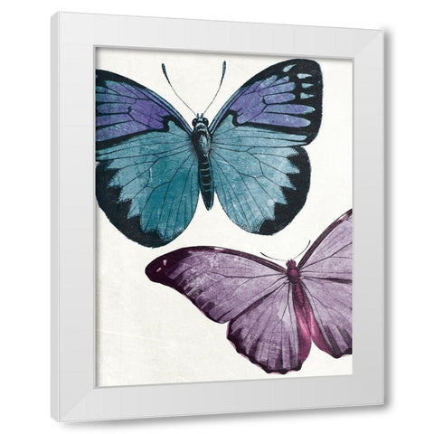 Butterfly High One White Modern Wood Framed Art Print by Grey, Jace