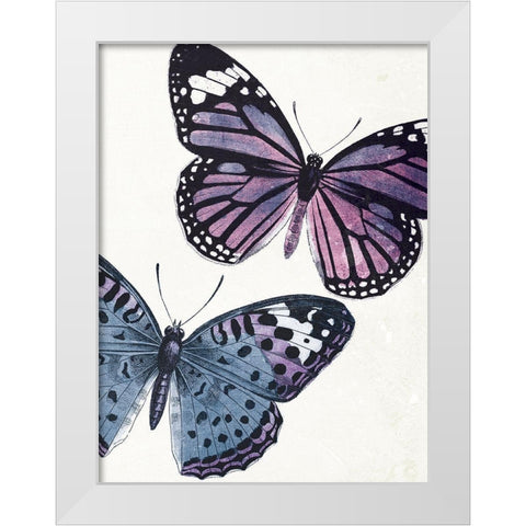 Butterfly High Three White Modern Wood Framed Art Print by Grey, Jace