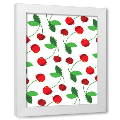 Cherry on Top White Modern Wood Framed Art Print by Grey, Jace