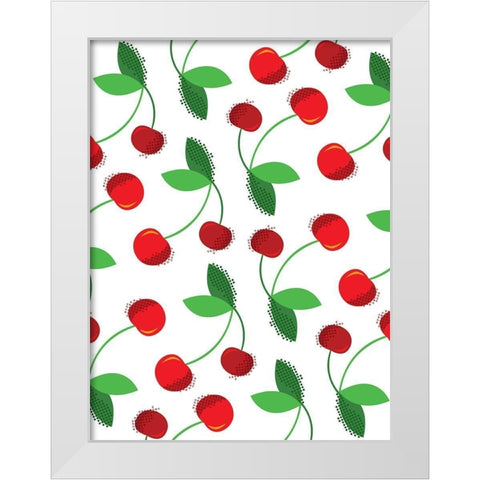 Cherry on Top White Modern Wood Framed Art Print by Grey, Jace