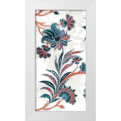 Wandering Flowers White Modern Wood Framed Art Print by Grey, Jace