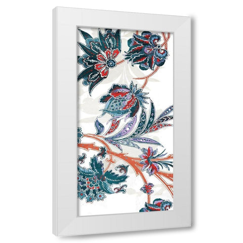 Wandering Flowers Mate White Modern Wood Framed Art Print by Grey, Jace