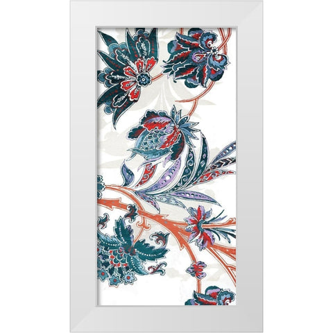 Wandering Flowers Mate White Modern Wood Framed Art Print by Grey, Jace