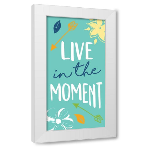 Moment White Modern Wood Framed Art Print by Grey, Jace