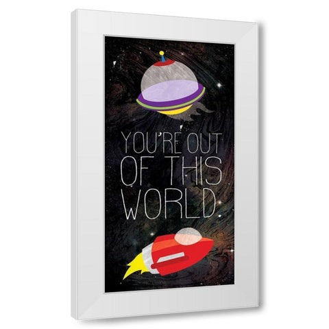 Out Of This World White Modern Wood Framed Art Print by Grey, Jace