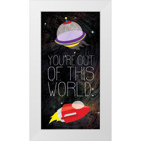 Out Of This World White Modern Wood Framed Art Print by Grey, Jace