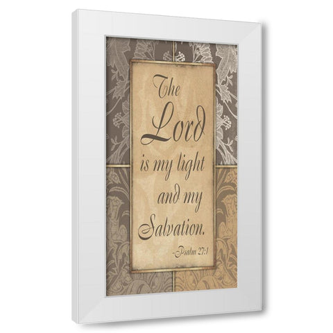 Lord Salvation White Modern Wood Framed Art Print by Grey, Jace
