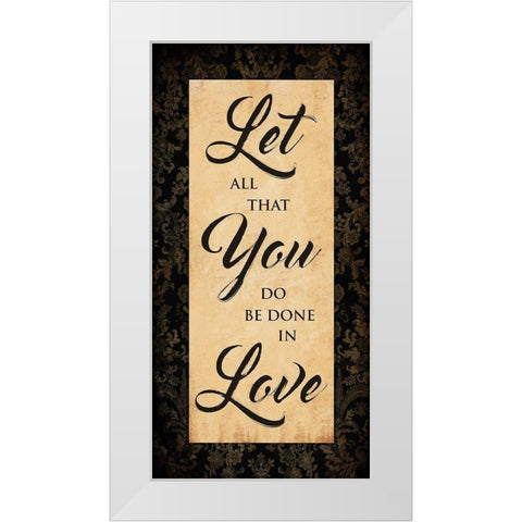 Let You Love White Modern Wood Framed Art Print by Grey, Jace