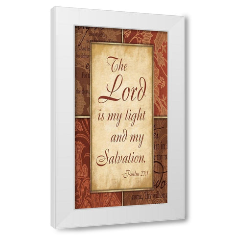 Lord is My Light White Modern Wood Framed Art Print by Grey, Jace