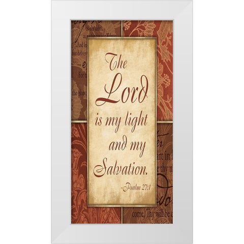 Lord is My Light White Modern Wood Framed Art Print by Grey, Jace