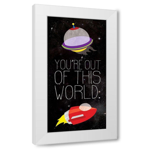 Out Of This World Black White Modern Wood Framed Art Print by Grey, Jace