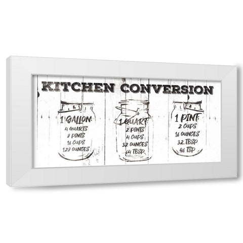 Kitchen Conversion BW White Modern Wood Framed Art Print by Grey, Jace