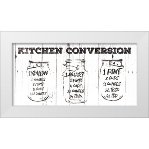 Kitchen Conversion BW White Modern Wood Framed Art Print by Grey, Jace