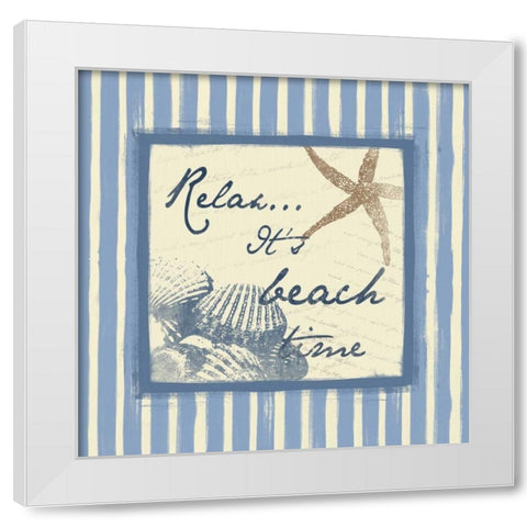 Relax White Modern Wood Framed Art Print by Grey, Jace