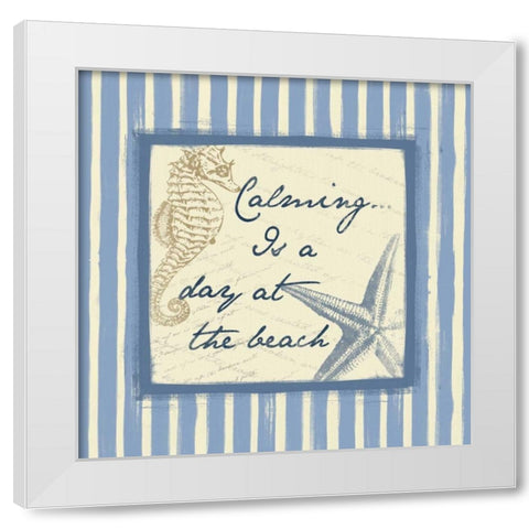 Calming White Modern Wood Framed Art Print by Grey, Jace