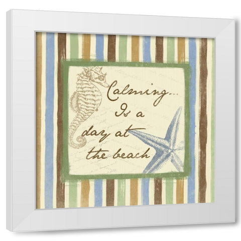 Calming White Modern Wood Framed Art Print by Grey, Jace