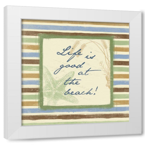 Life White Modern Wood Framed Art Print by Grey, Jace